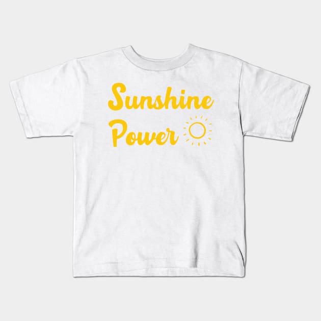 Sunshine Power Sun Kids T-Shirt by MalibuSun